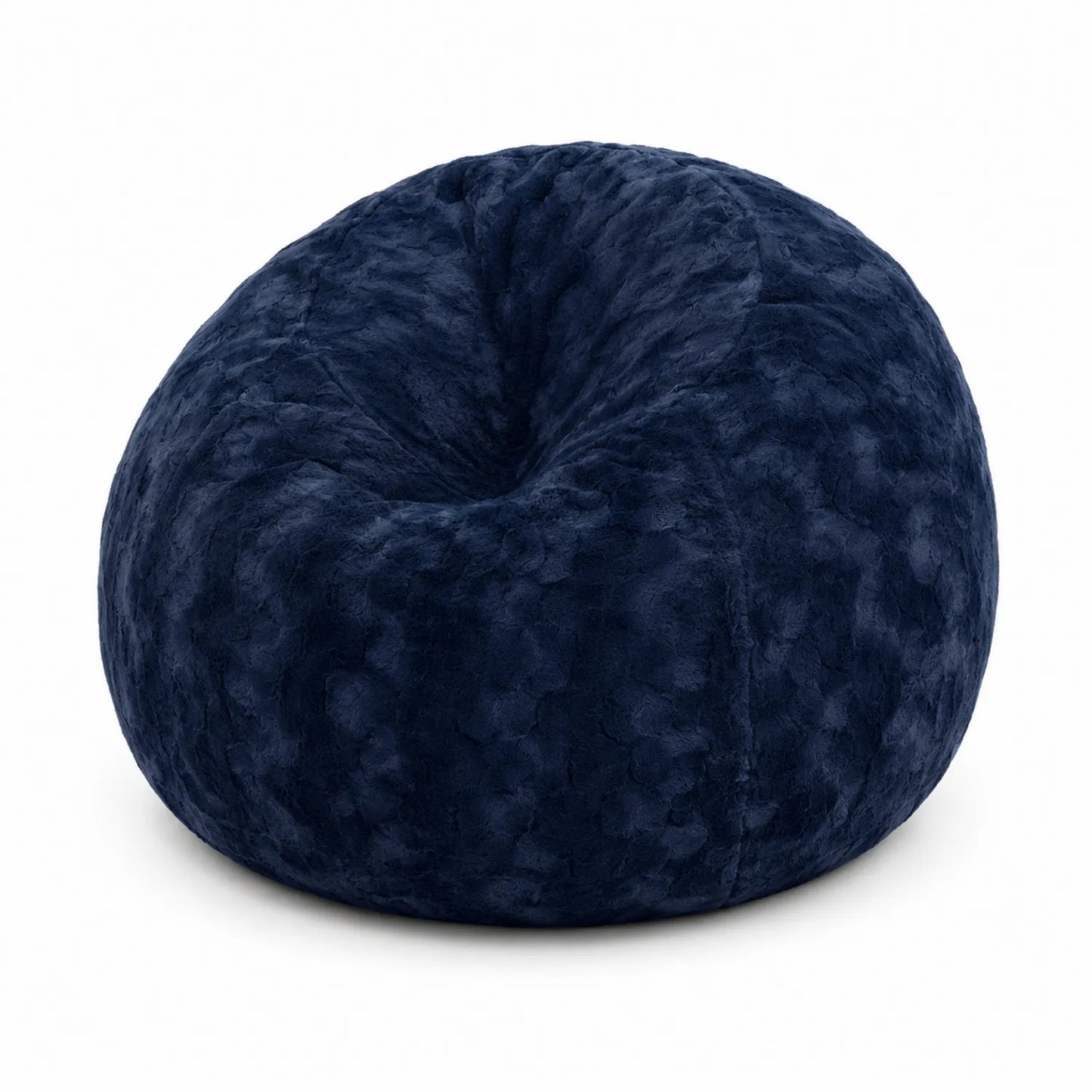 Pouf Velours Bleu Foncé 100x100 cm
