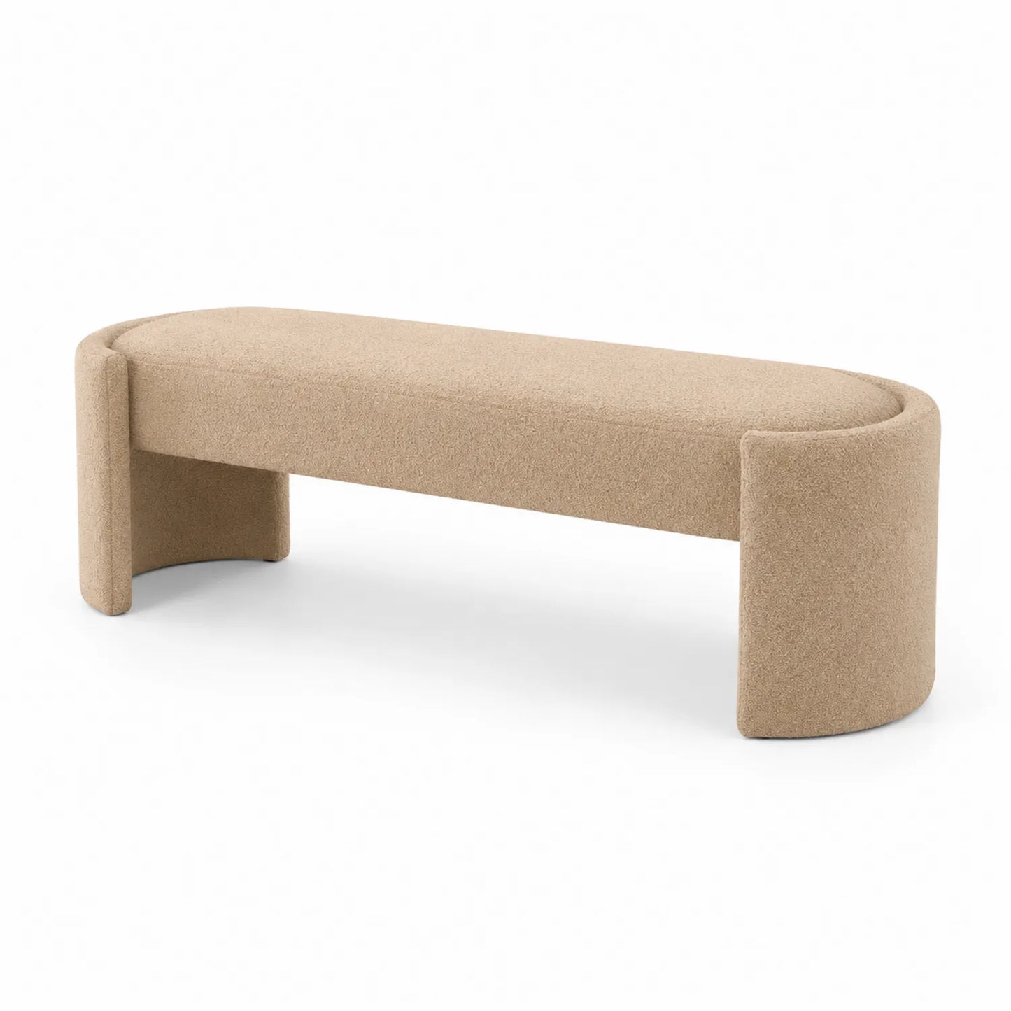 Banc en textile polyester Beige 140x45x40 cm