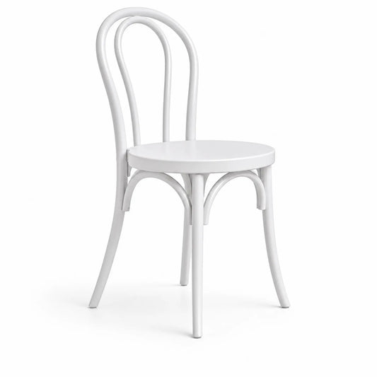 Chaise en bois blanc