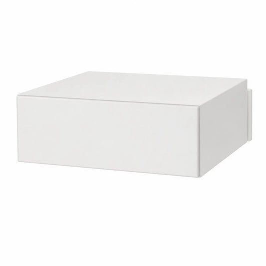Table de chevet murale en bois Blanc 40x37x17 cm