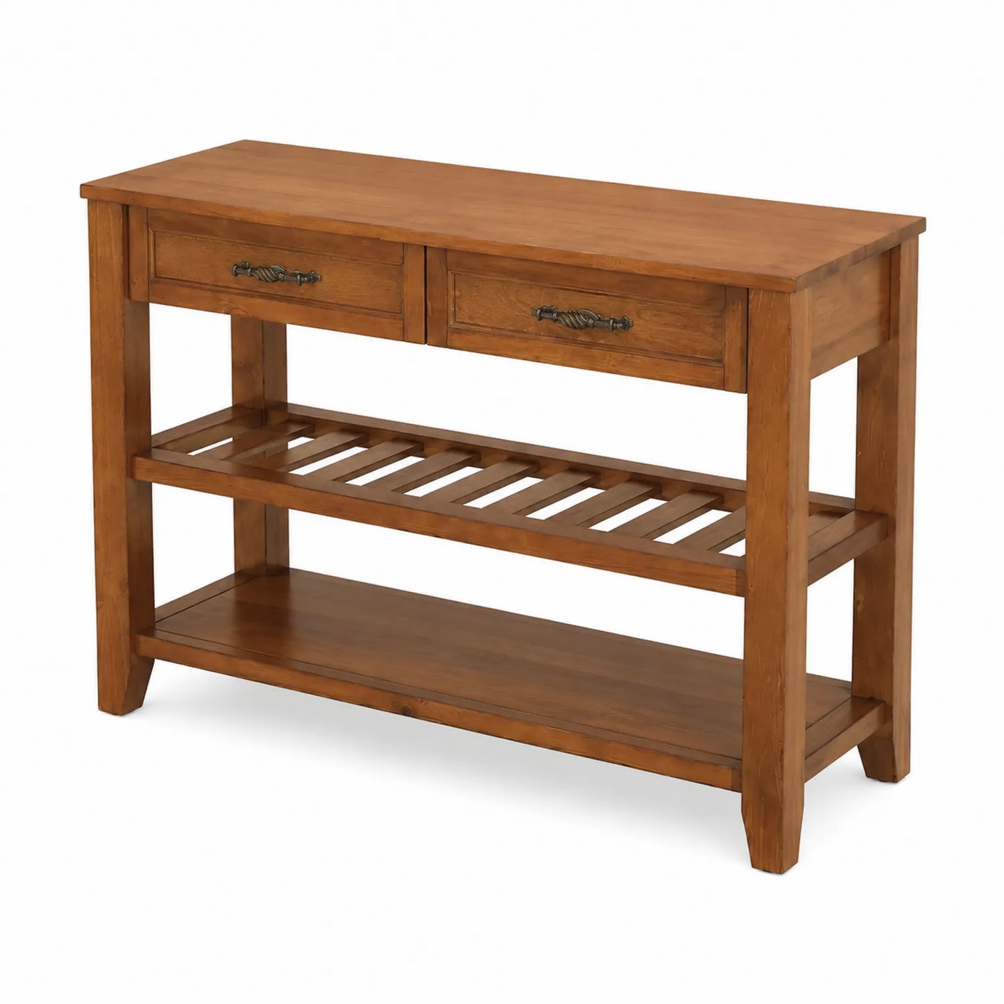 Console en bois avec étagères 120x30x80 cm
