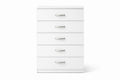 Five-Drawer Chest MDF White 80cm Height