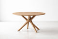 Round Oak Dining Table Solid Wood 120cm Diameter